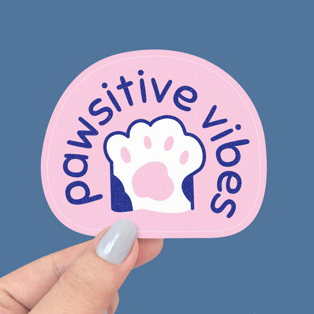 Pawsitive Vibes Vinyl Sticker