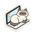 Laptop Cat Vinyl Sticker