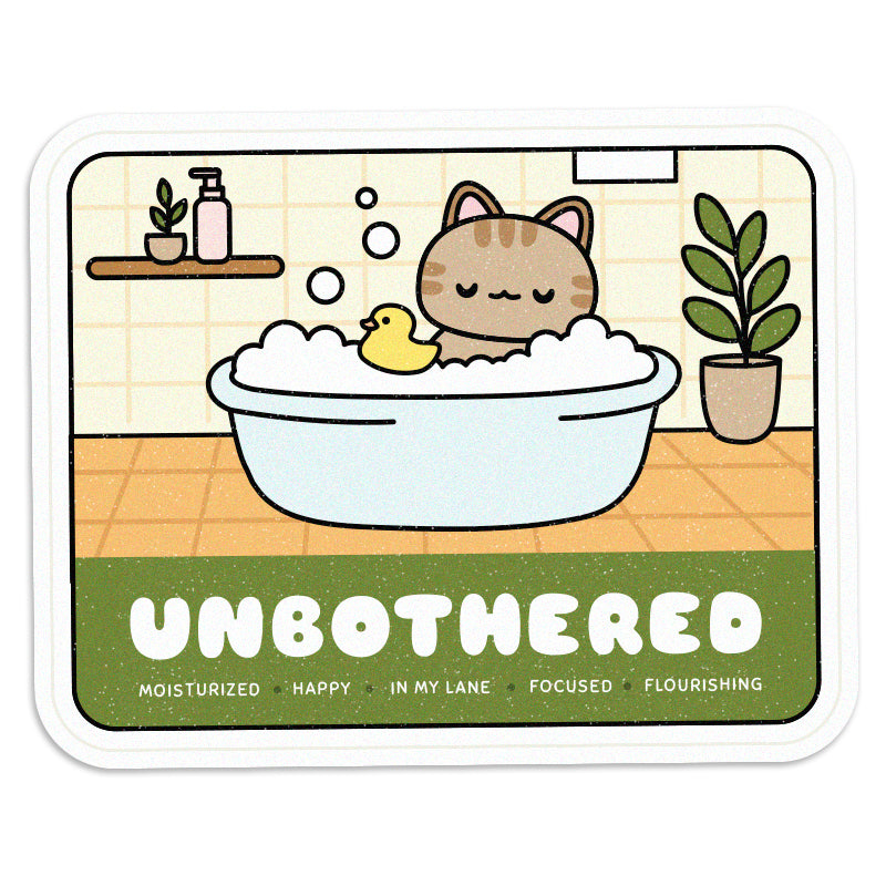 Unbothered - Cat Vinyl Sticker