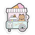 Ice Cream Stand - Cat Vinyl Sticker