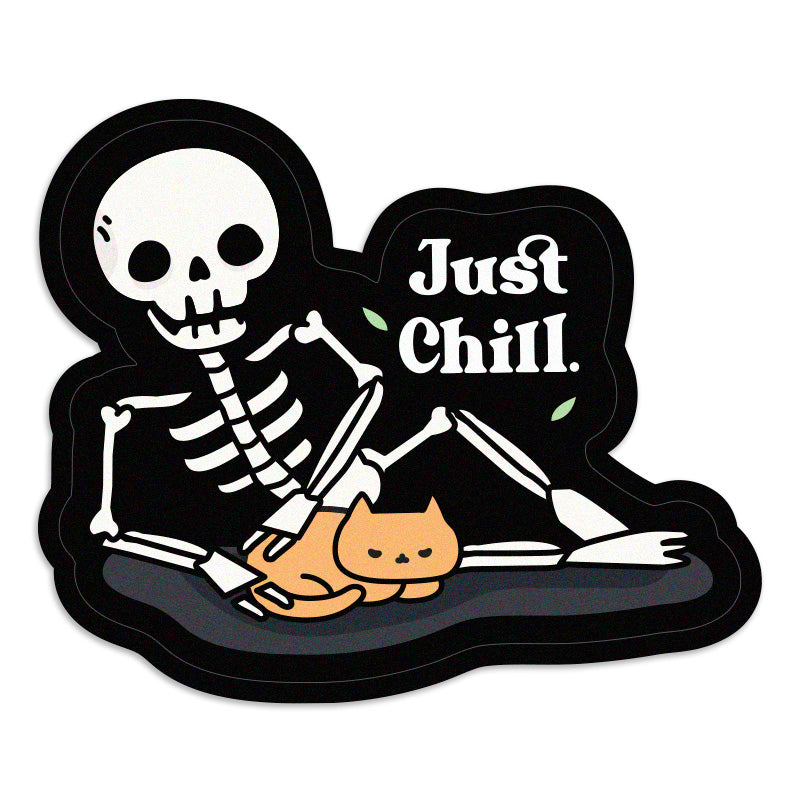 Just Chill -Skeleton Vinyl Sticker