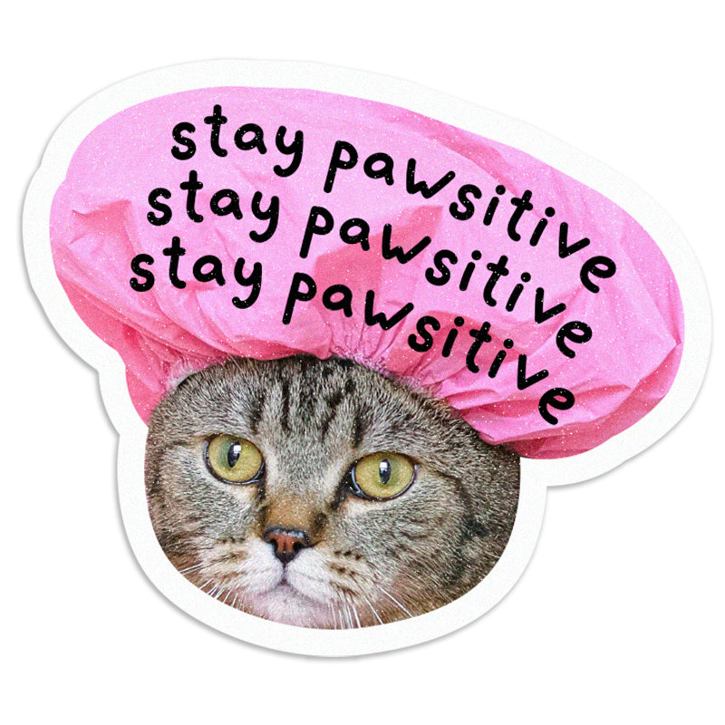 Stay Pawsitive - Vinyl Sticker