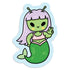 Space Mermaid Vinyl Sticker