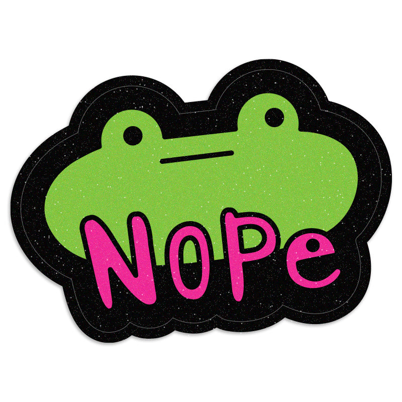 Nope Frog Vinyl Sticker