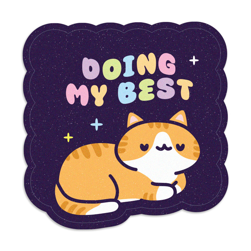 Doing My Best Cat Vinyl Sticker