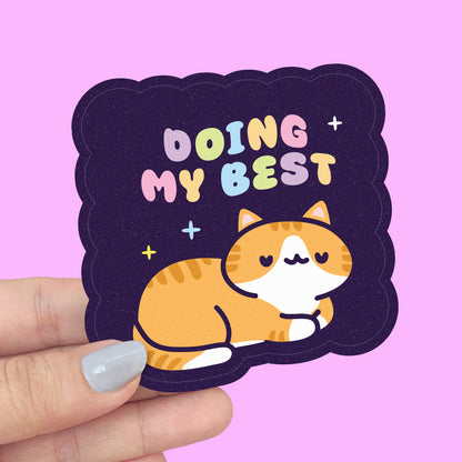 Doing My Best Cat Vinyl Sticker