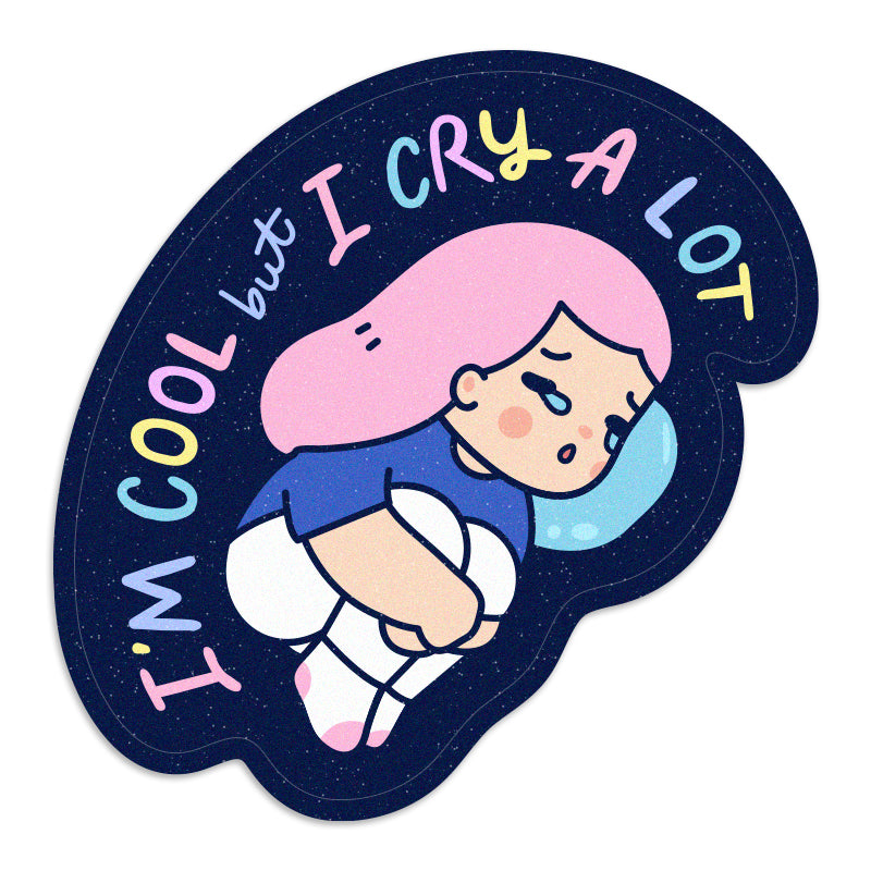 Cry Help Sticker I Cry a Lot - Vinyl Sticker – Wimzi
