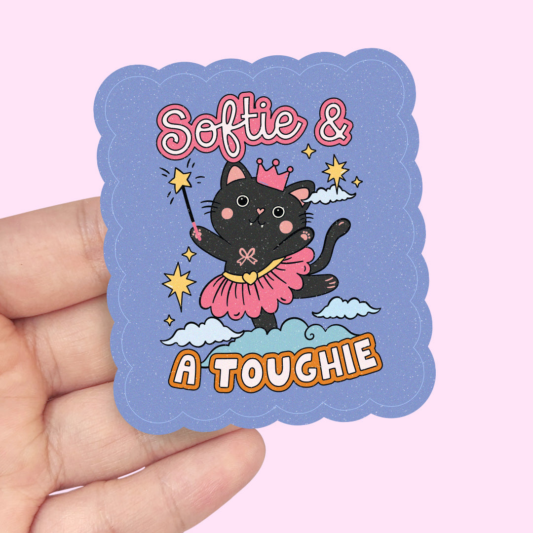 Softie and a Toughie Vinyl Sticker