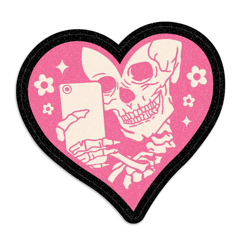 Skeleton Selfie Vinyl Sticker