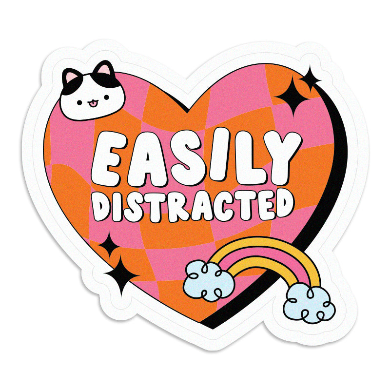 Easily Distracted Vinyl Sticker