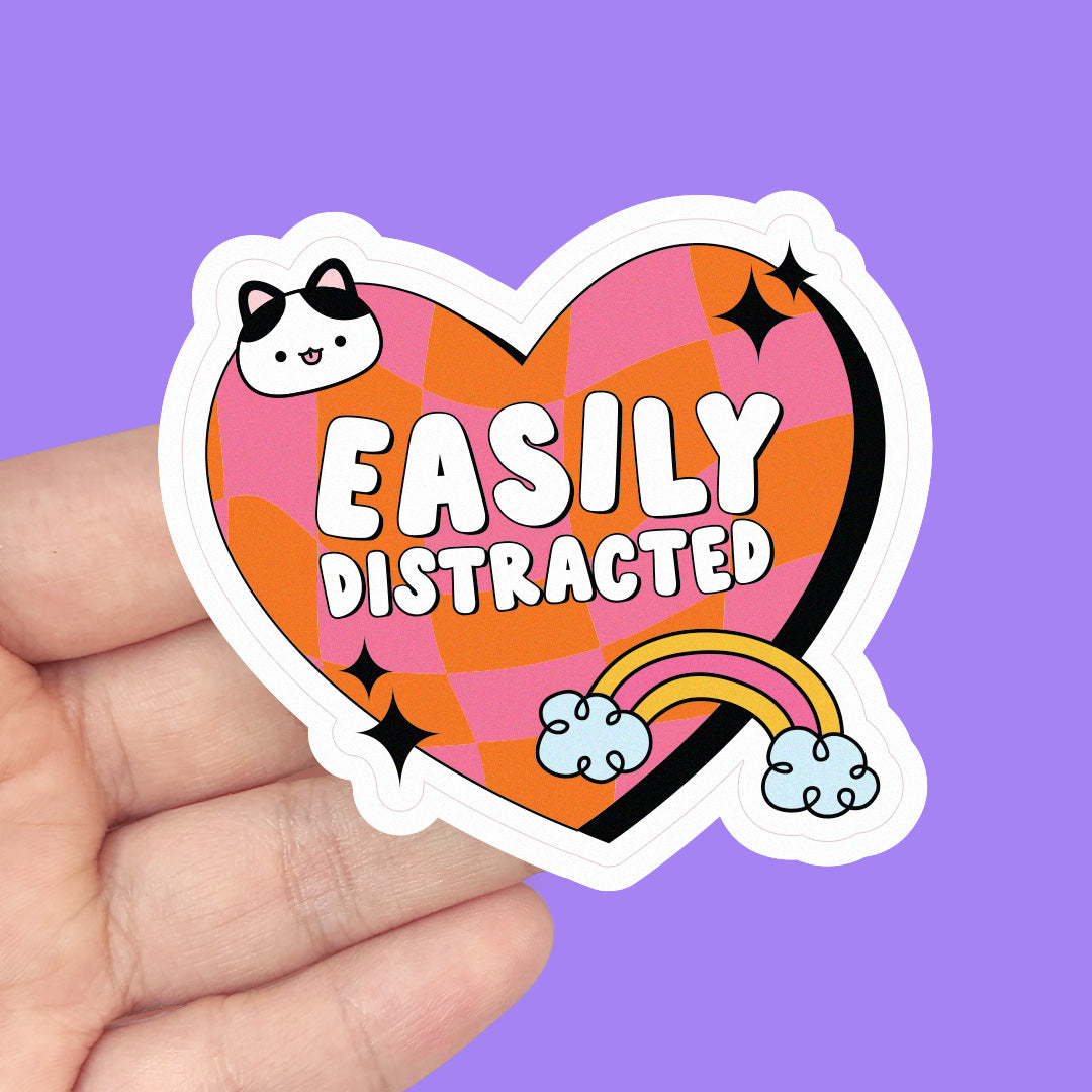 Easily Distracted Vinyl Sticker