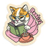 Bookish Cat Vinyl Sticker