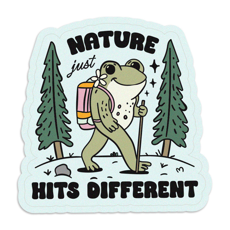 Nature Just Hits Different Vinyl Sticker