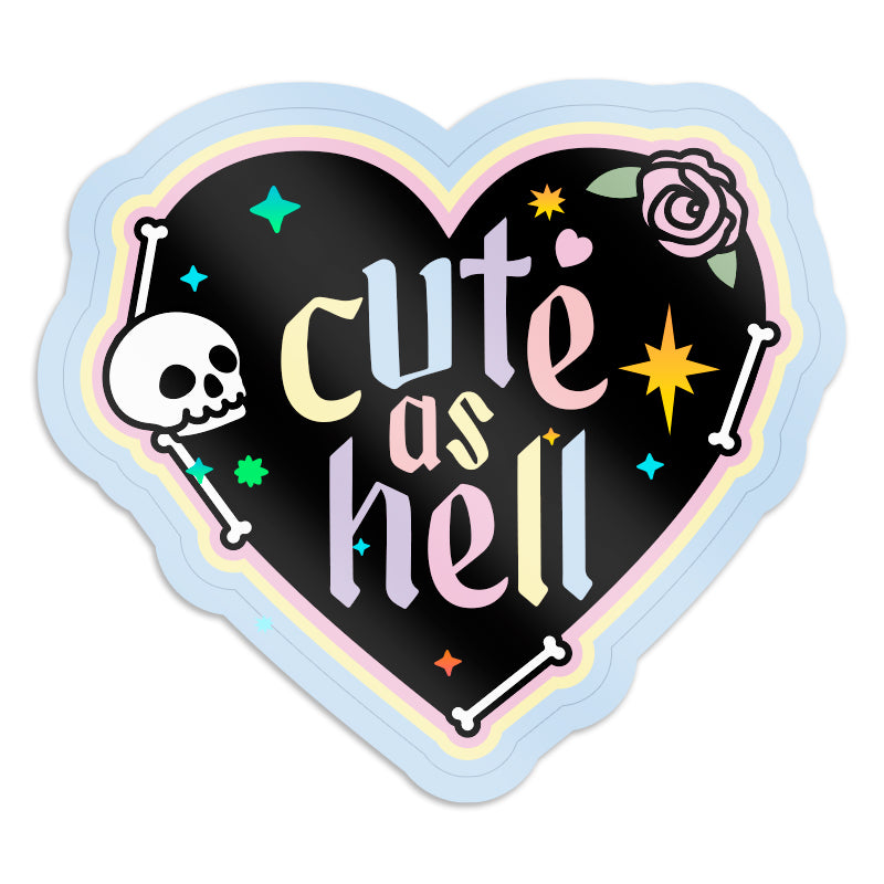 Cute as Hell - Vinyl Sticker