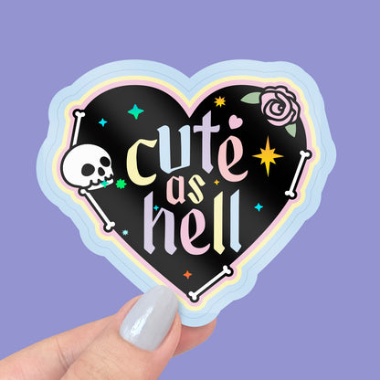 Cute as Hell - Vinyl Sticker