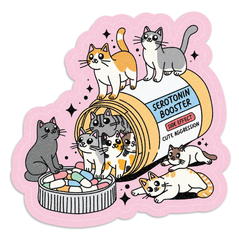 Cats Serotonin Booster - Vinyl Sticker