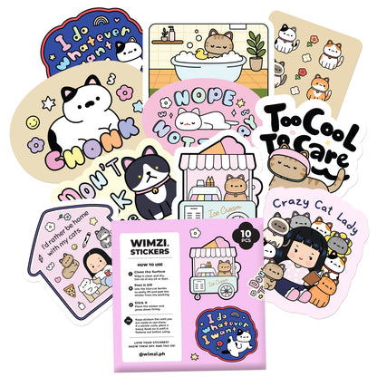 Cat Kawaii Vinyl Sticker Pack