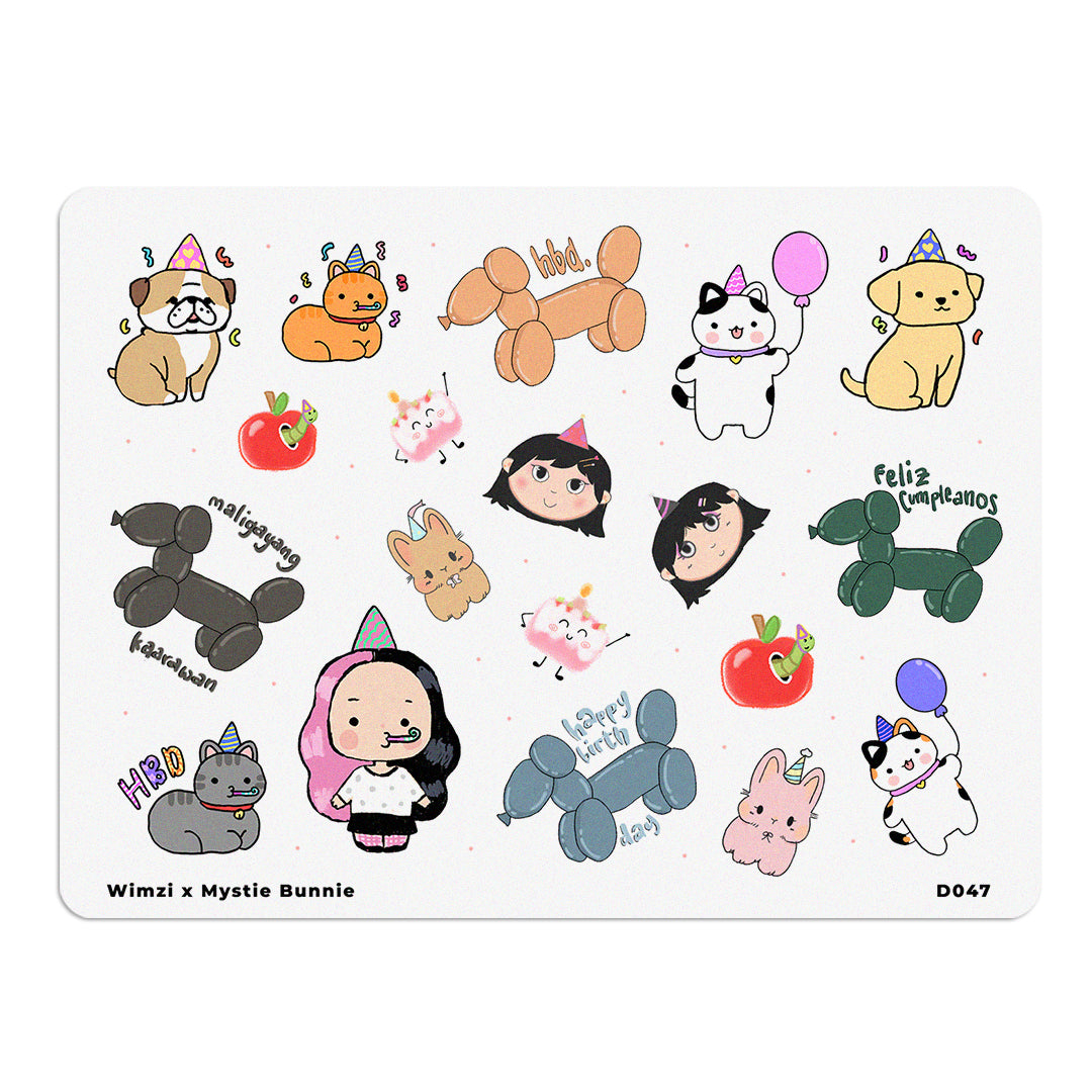 Limited Edition Birthday Stickers (Wimzi x Mystie Bunnie)