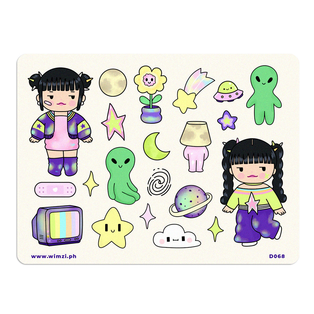 Cosmic Babes Sticker Sheet