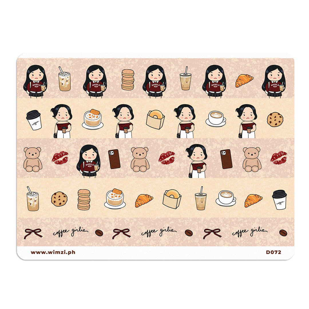 Coffee Girlies Deco Sticker Strips