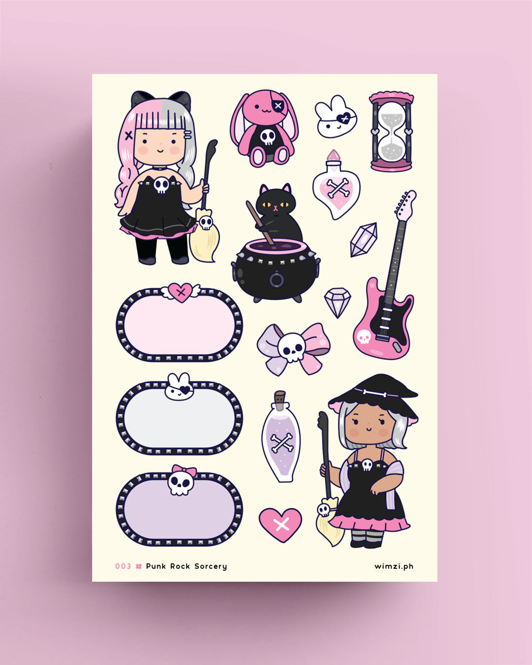 Punk Rock Sorcery Planner Stickers