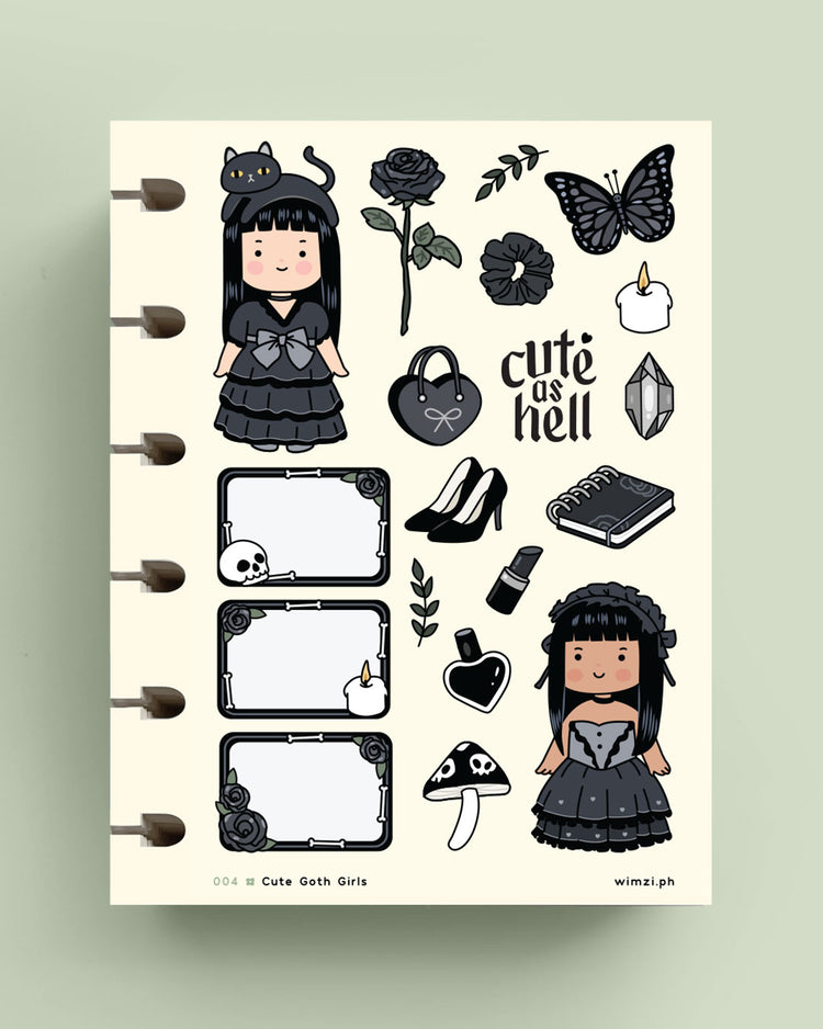 Goth Girls Planner Stickers