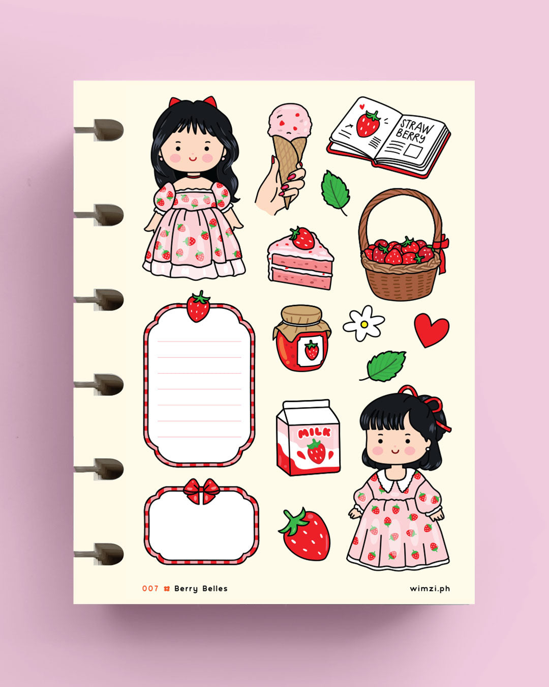 Berry Belles Decorative Sticker Sheet