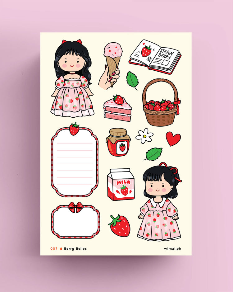 Berry Belles Decorative Sticker Sheet