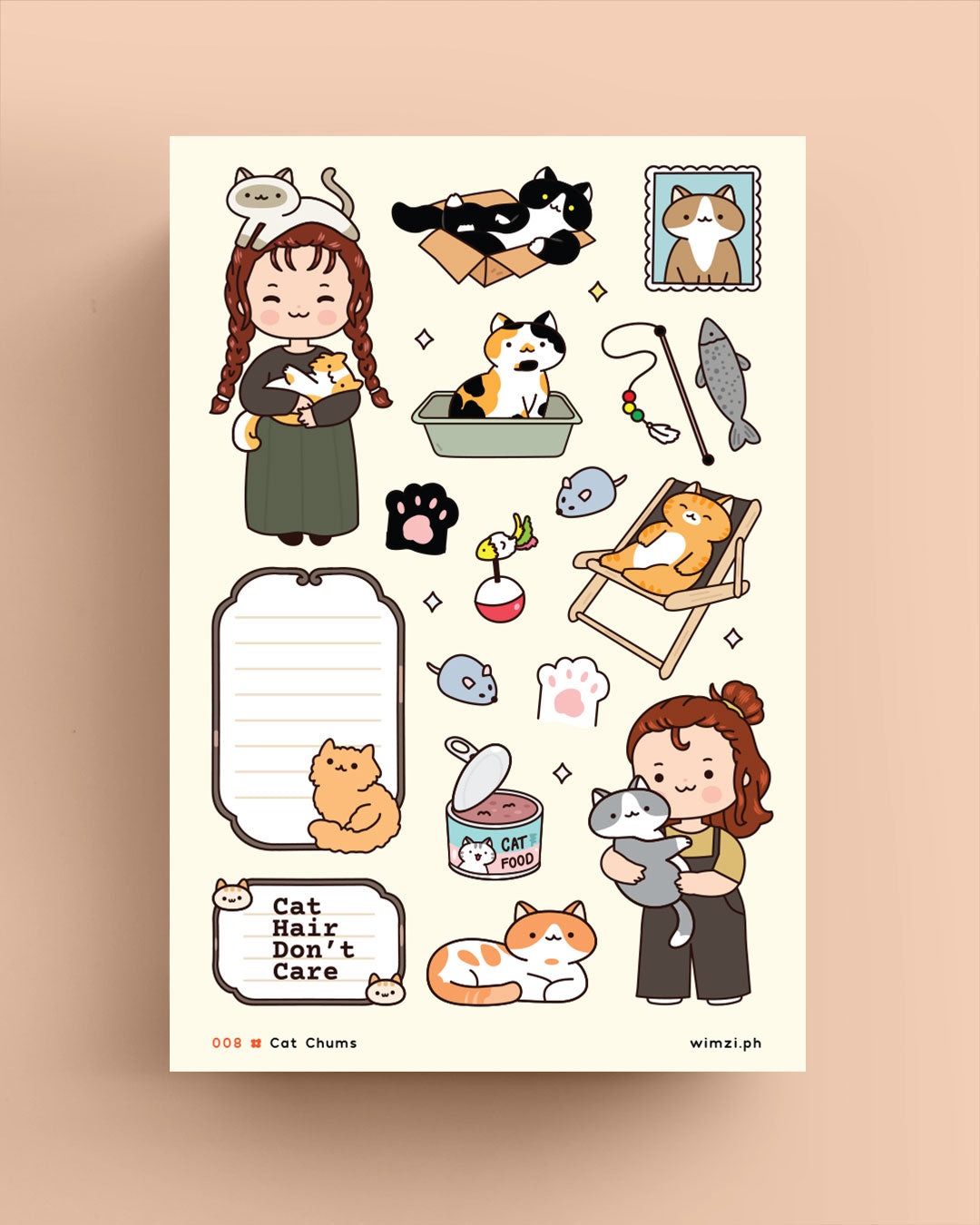 Cat Chums Decorative Sticker Sheet