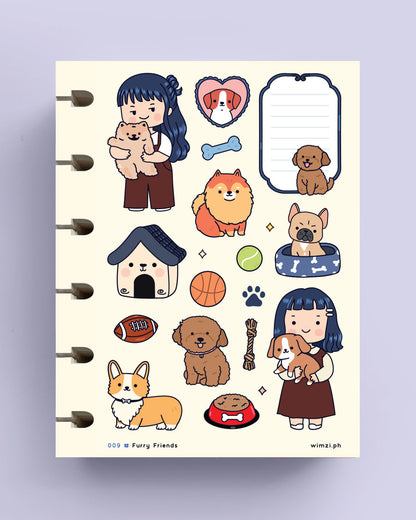 Furry Friends Decorative Sticker Sheet