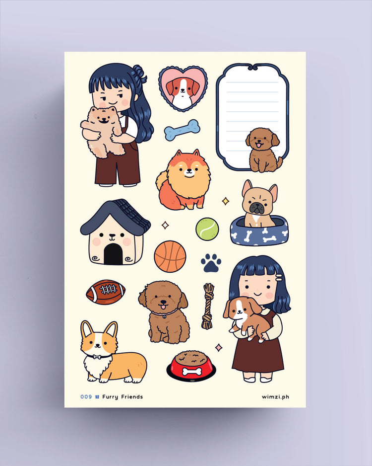 Furry Friends Decorative Sticker Sheet
