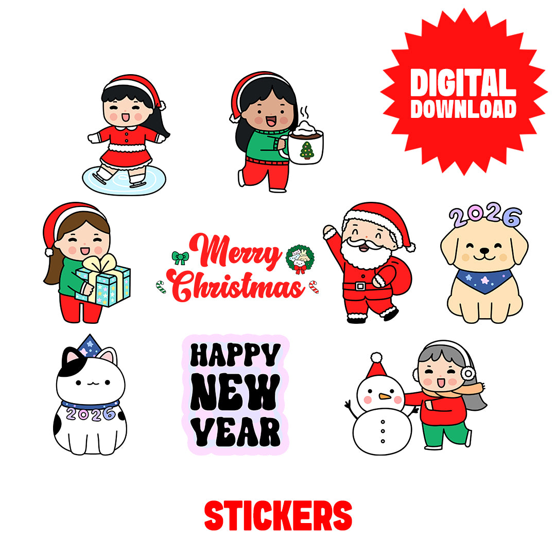 Digital Christmas PNG Pack