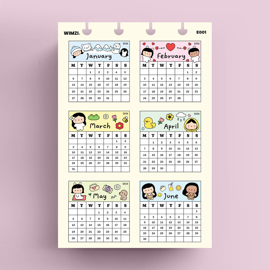 Mini 2025 Calendar Functional Planner Stickers