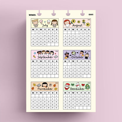 Mini 2025 Calendar Functional Planner Stickers