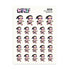 Sheet of planner stickers featuring a character running with sunglasses and a pink shirt, branded &
