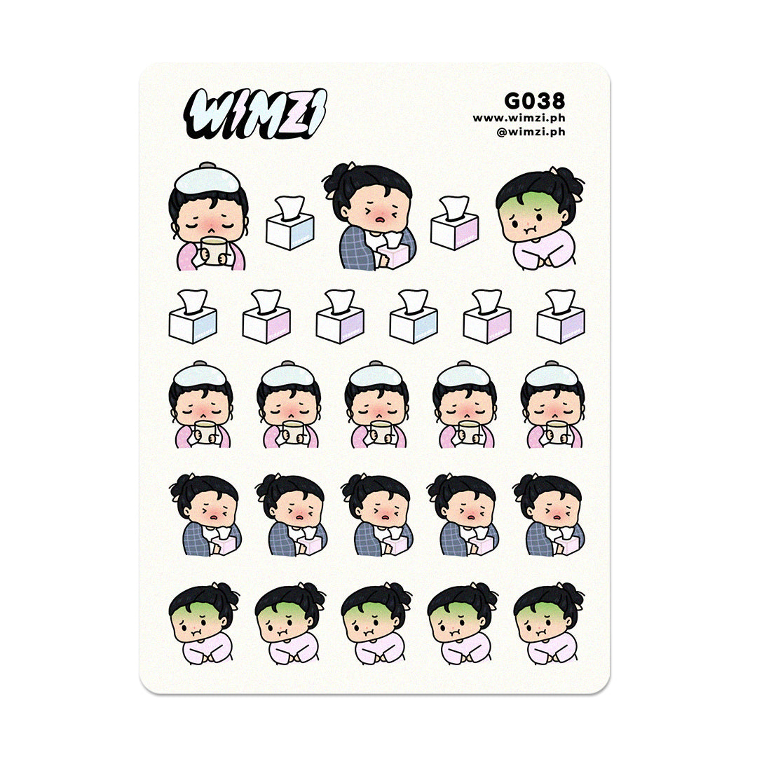 Sick Days Planner Stickers