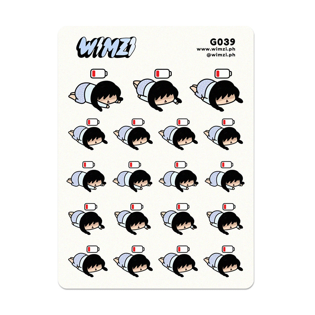 Tired AF Planner Stickers