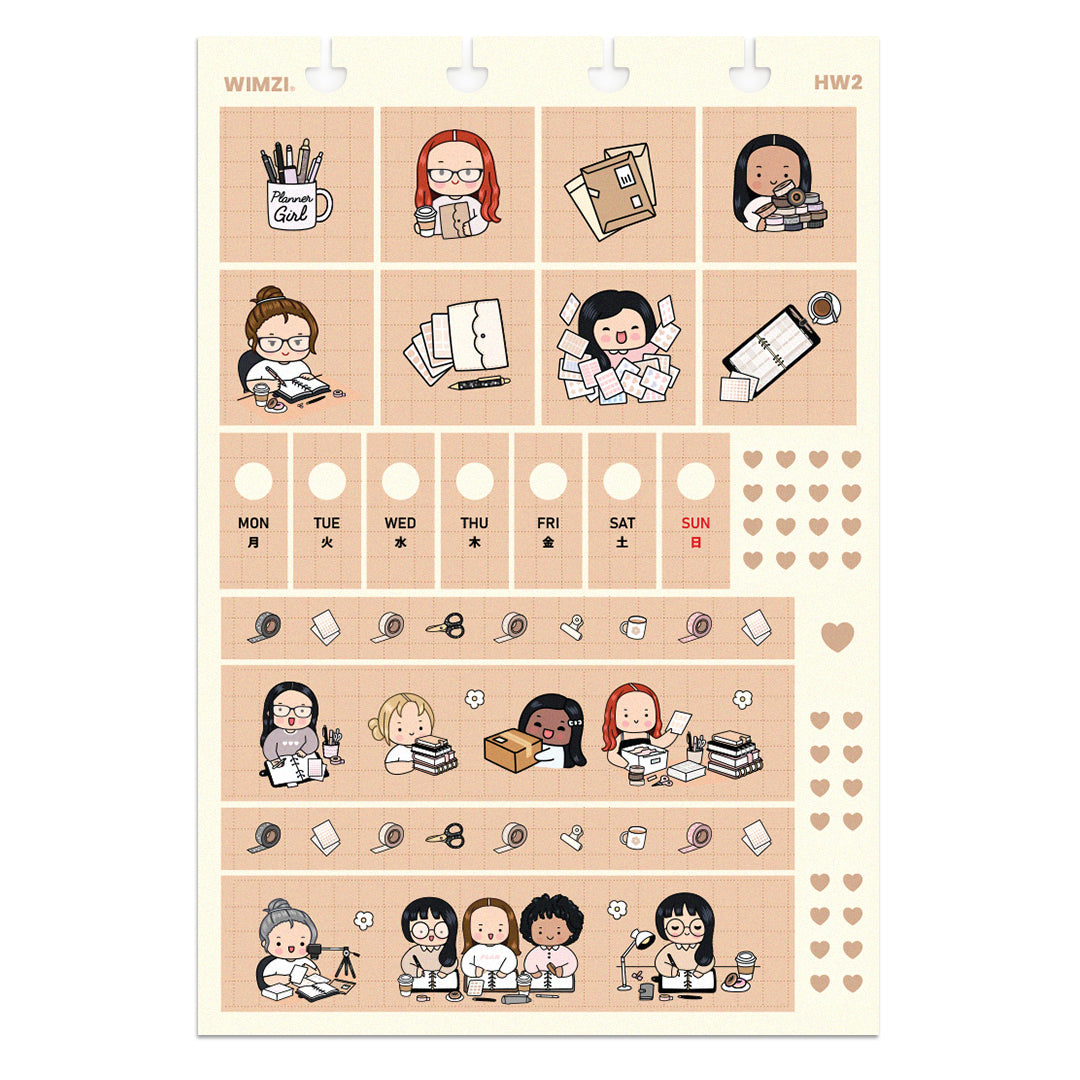Planner Girl - Hobonichi Weeks Sticker Kit – Wimzi