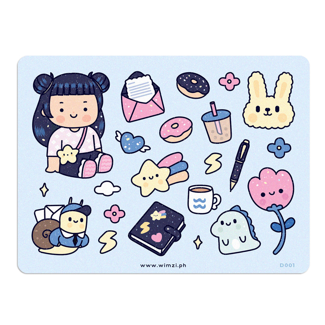 Kawaii Girl Decorative Sticker Sheet