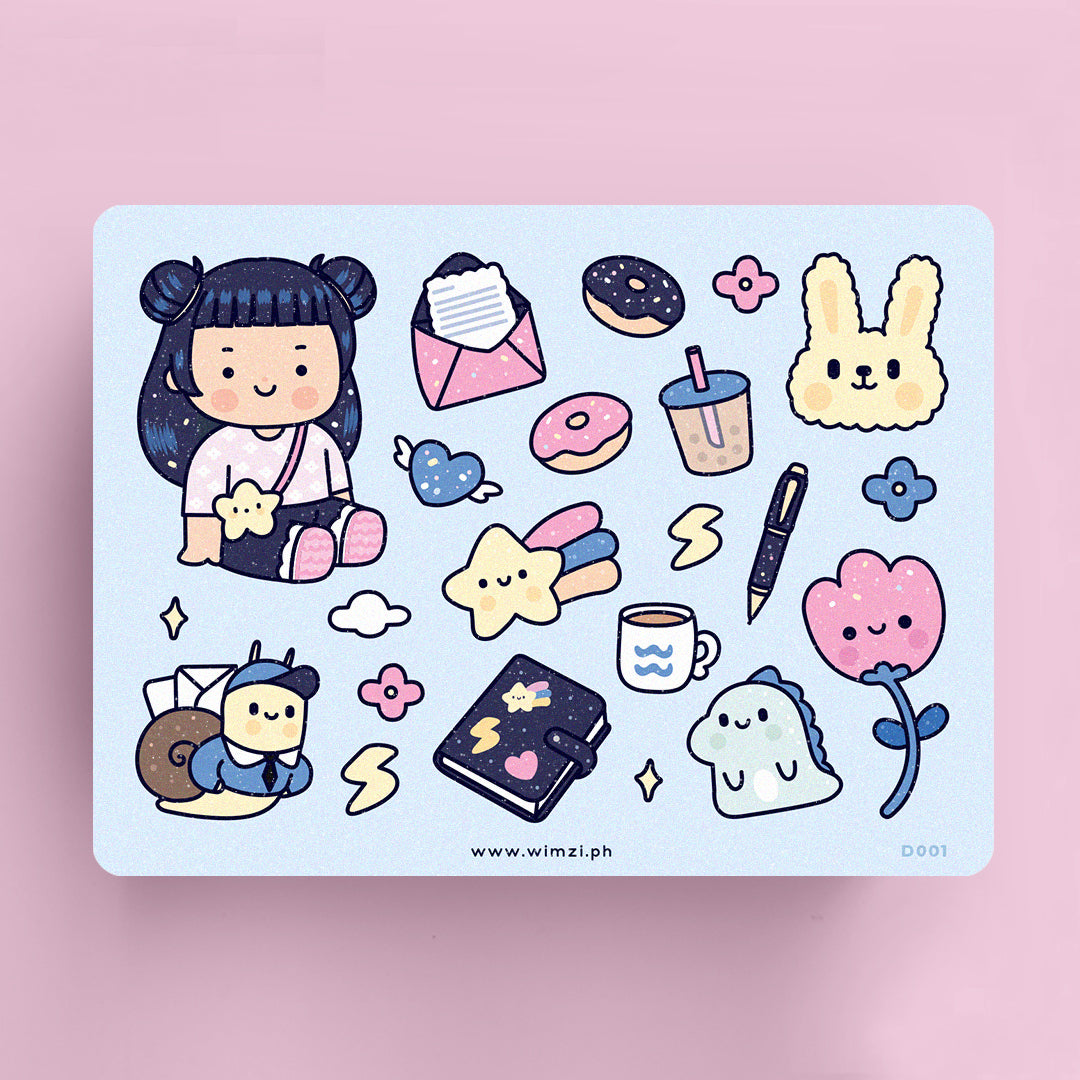 Kawaii Girl Decorative Sticker Sheet