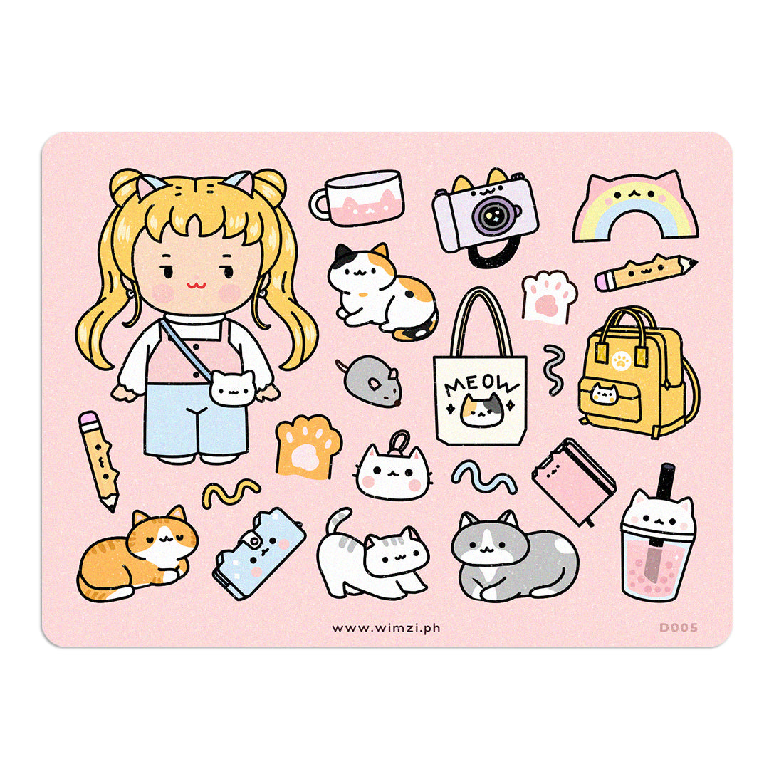 Sweet Cat Lady Cute Sticker Sheet