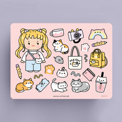 Sweet Cat Lady Cute Sticker Sheet