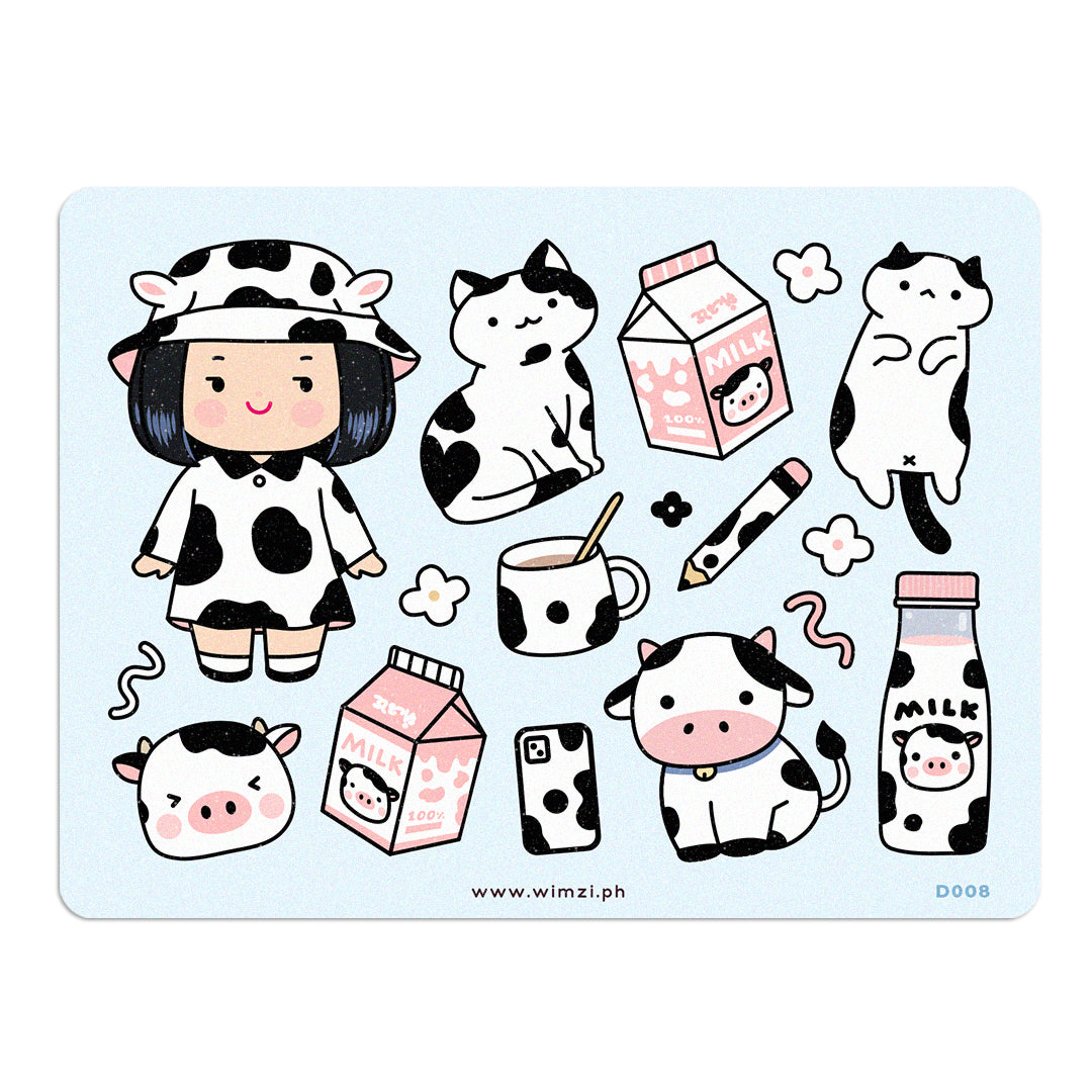 Moo Moo Cuties Cute Sticker Sheet – Wimzi