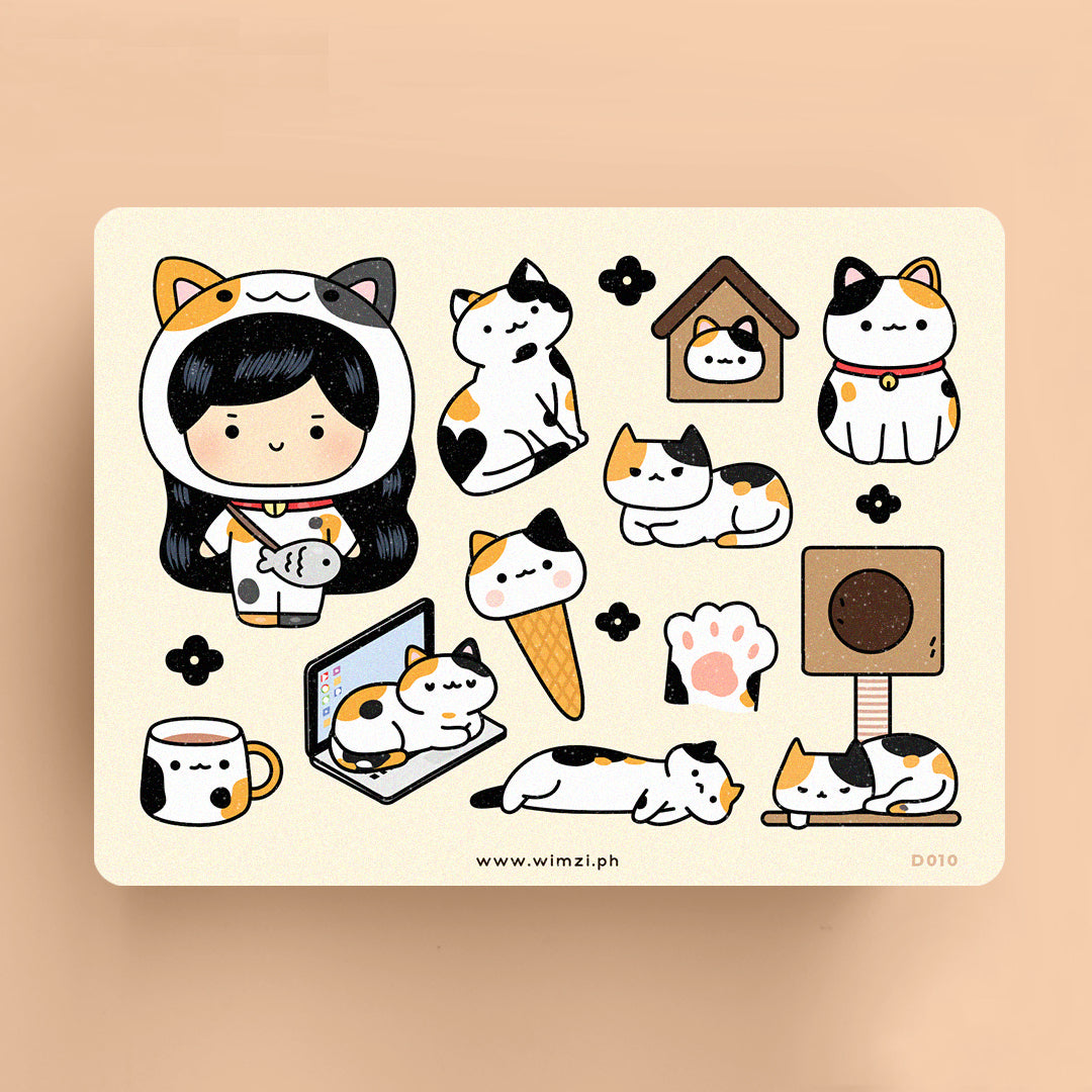 Catto Decorative Sticker Sheet