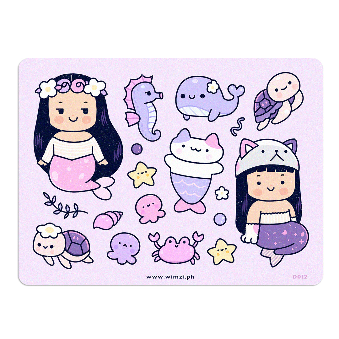 Cute Mermaids Decorative Sticker Sheet