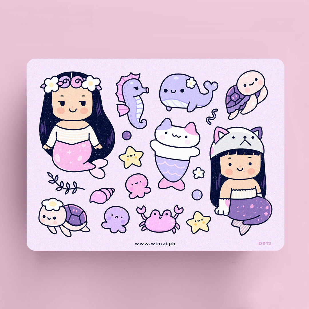 Cute Mermaids Decorative Sticker Sheet