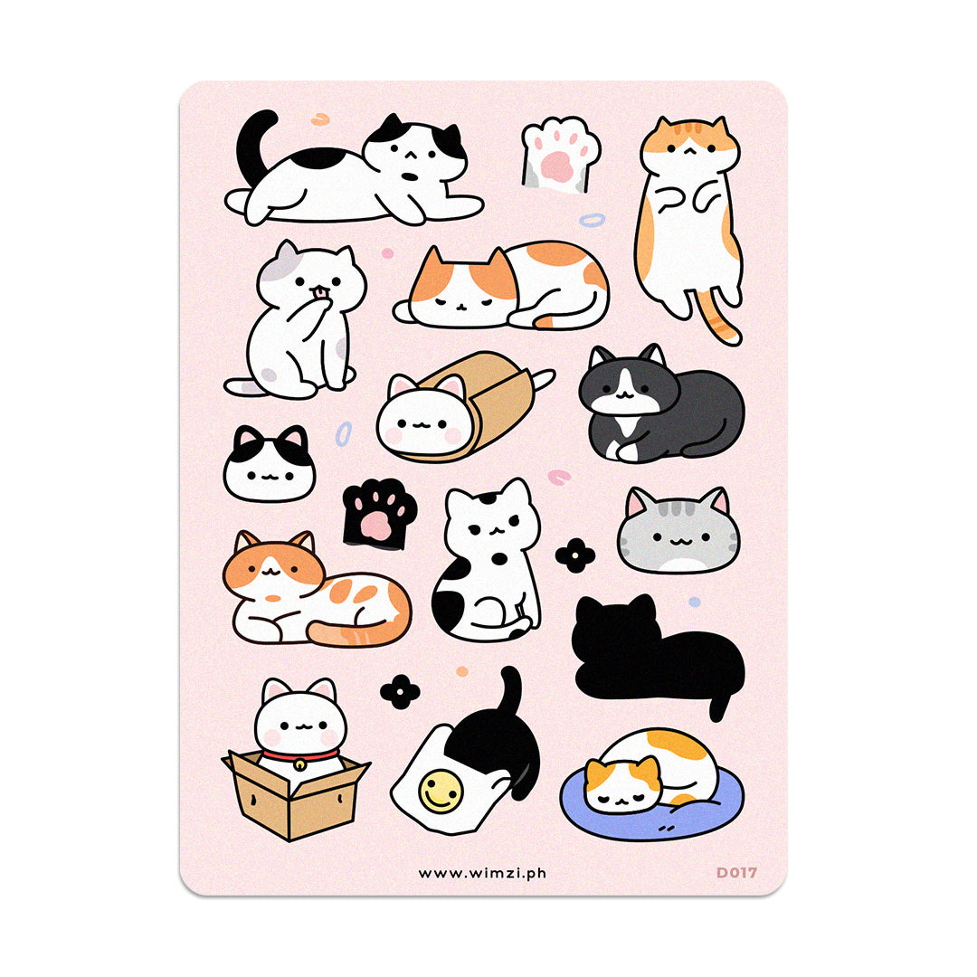 Adorable Cats Cute Sticker Sheet