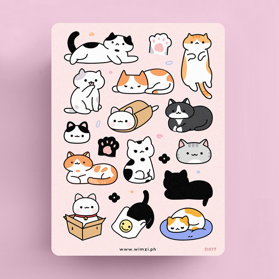 Adorable Cats Cute Sticker Sheet