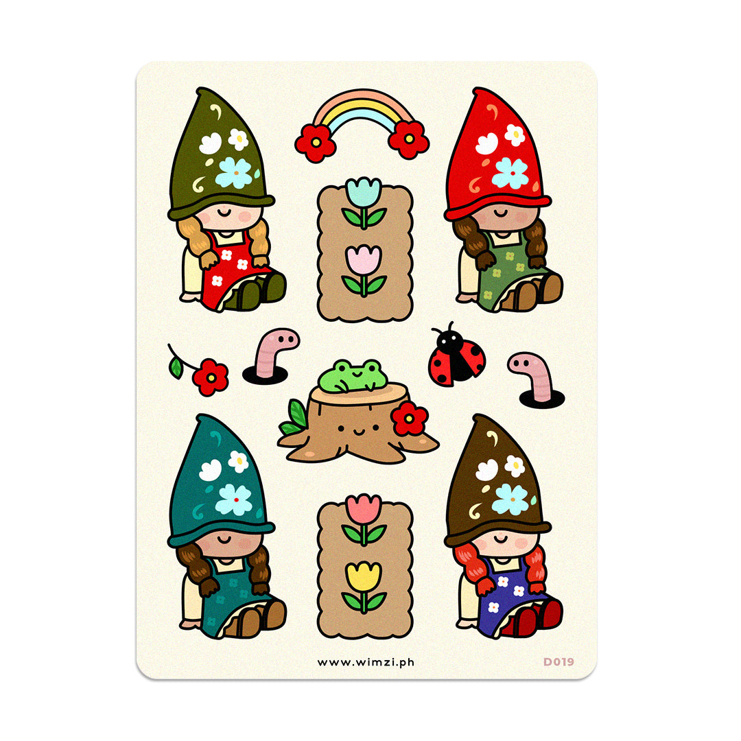 Cute Gnomes Decorative Sticker Sheet