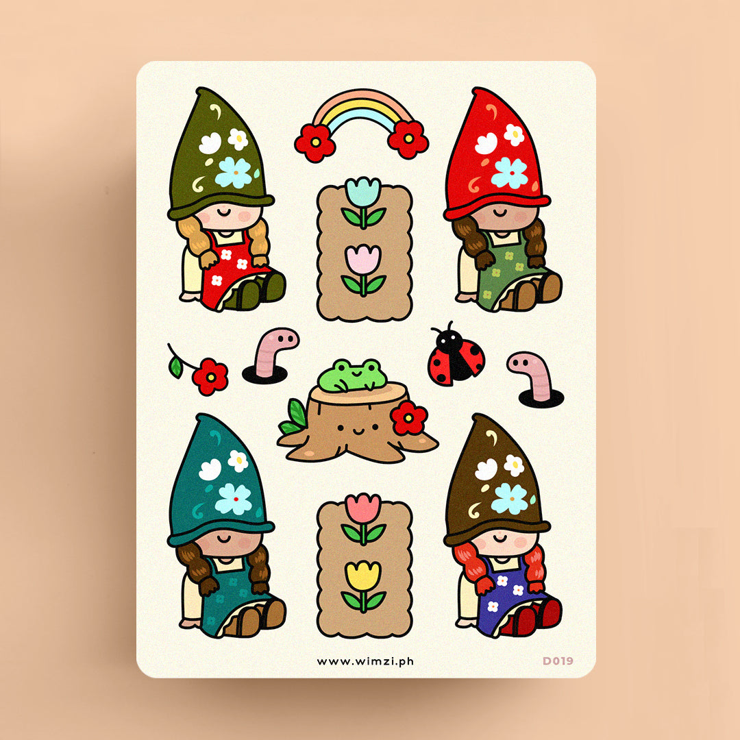 Cute Gnomes Decorative Sticker Sheet